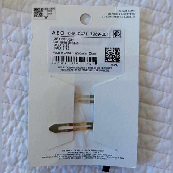 American Eagle Bow Barrette 2-Pack - Set of 2 - Picture 2 of 5